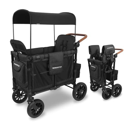 WONDERFOLD W2 Elite Double Stroller Wagon-Volcanic Black