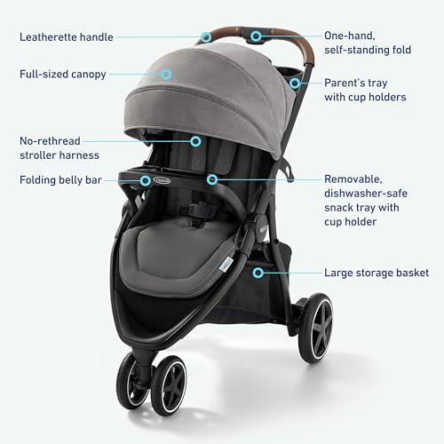 New Graco Outpace LX All-Terrain 3-Wheel Baby Stroller (Cohen)