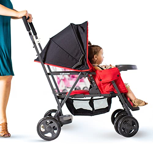 Joovy Caboose Sit and Stand Double Stroller (Red)