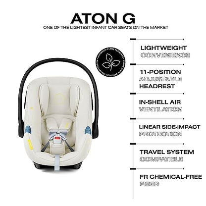 New Cybex Aton G Infant Car Seat (Seashell Beige)