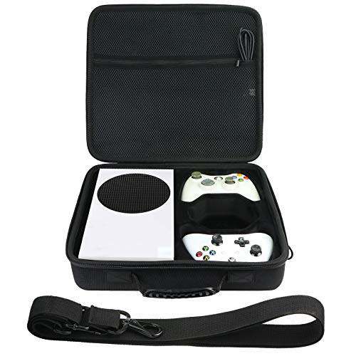 New co2CREA Hard Travel Case Replacement for Xbox Series S Game Console Wireless Controller (Black Case)