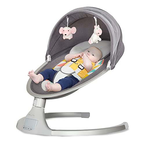 New Dream On Me Zazu Baby Swing, Baby Swing (Grey and Pink)