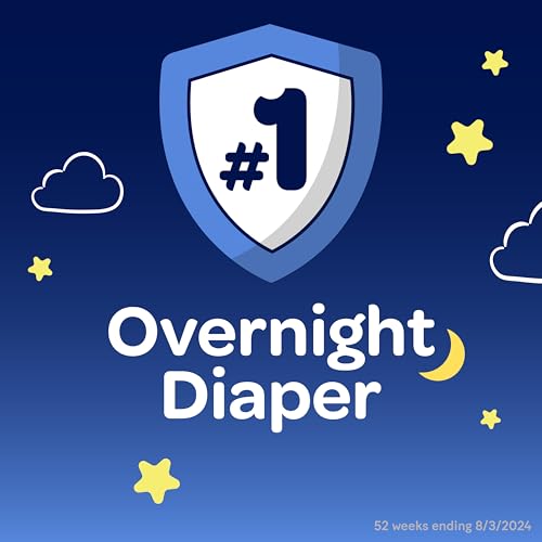 New Huggies Baby Diapers: Overnight Diapers, Size 4 (22-37 lbs), 116 Ct (2 Packs of 58)