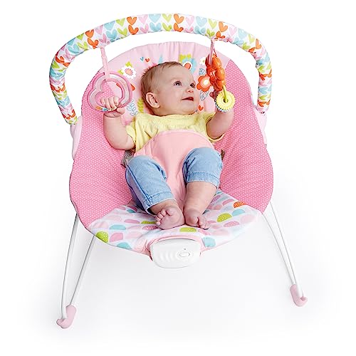 Bright Starts Baby Bouncer Soothing Vibrations (Fancy Fantasy, Pink Unicorn)