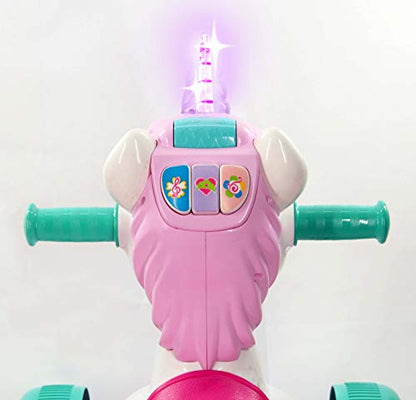 Kiddieland Light N Sounds Magical Ride-on Unicorn