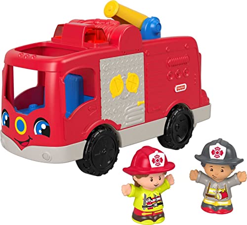 New Fisher-Price Little People Musical Toddler Toy Helping Others Fire Truck (Red)