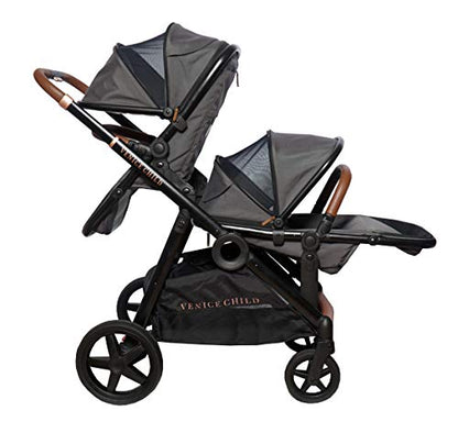 Venice Child Maverick Tandem Single to Double Stroller (Twilight Gray)