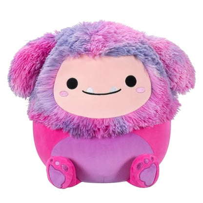 New Squishmallows Original 14-Inch Woxie Magenta Bigfoot with Tie-Dye Mane