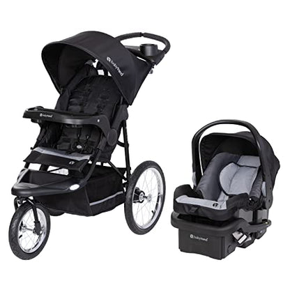 New baby Trend Expedition® Jogger Travel System with EZ-Lift™ Infant Car Seat (Dash Black)