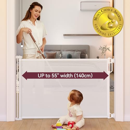 New Momcozy Retractable Baby Gate (33" Tall, Extends up to 55" Wide)