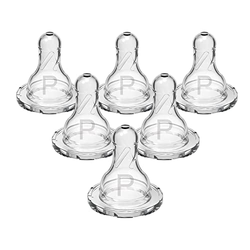 New Dr. Brown’s Natural Flow Preemie Flow Narrow Baby Bottle Silicone Nipple | 6 Count (Pack of 1)