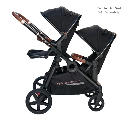 Venice Child Maverick Single to Double Stroller (Eclipse Black) (Not in Original Box)