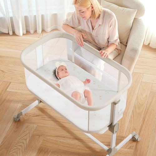 New Fodoss Baby Bassinets Bedside Sleeper (Beige)