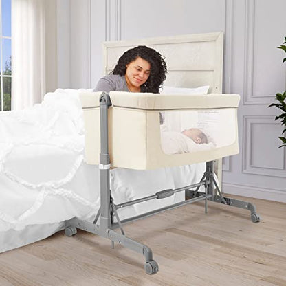 New Dream On Me Zimal Bassinet and Bedside Sleeper (Ivory)