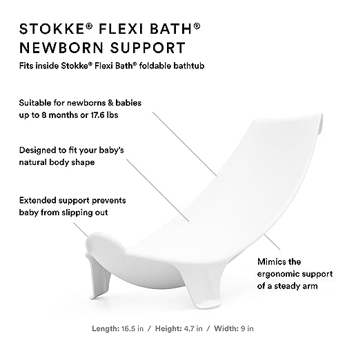 Stokke Flexi Bath Bundle Regular - 25.2 x 9.4 x 13.4 (in) White (Not in Original Box)