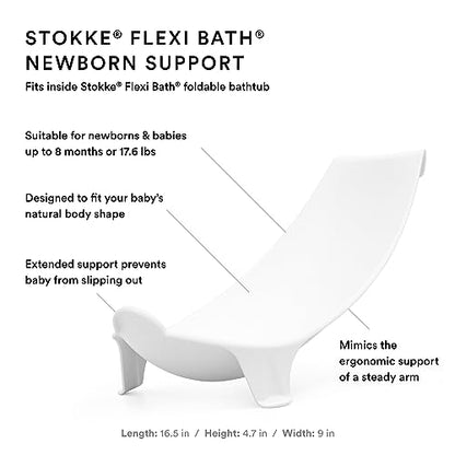 Stokke Flexi Bath Bundle Regular - 25.2 x 9.4 x 13.4 (in) White (Not in Original Box)