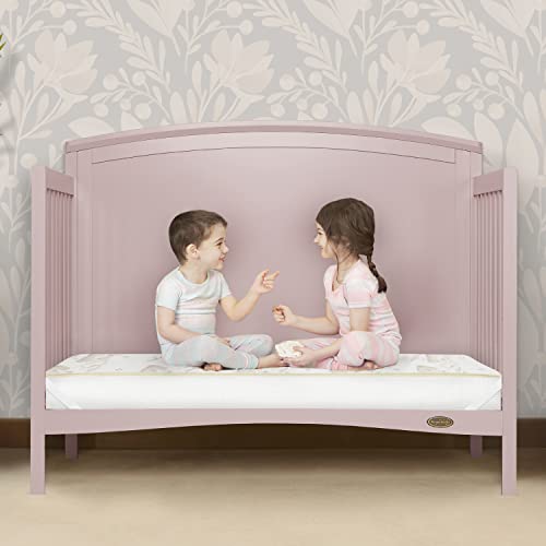 New Dream On Me Twilight Crib And Toddler Mattress (Beige Cloud Vinyl Cover)