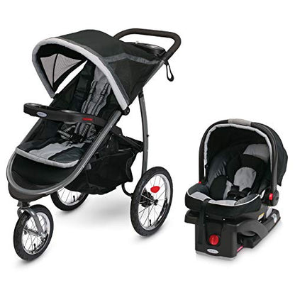 New Graco FastAction Fold Jogger Travel System Includes SnugRide 35 Infant Car Seat (Gotham)