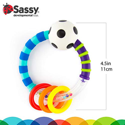 New Sassy Ring Rattle | Developmental Baby Toy for Early Learning