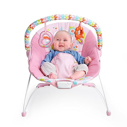 Bright Starts Baby Bouncer Soothing Vibrations (Fancy Fantasy, Pink Unicorn)