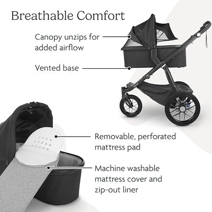 New UPPAbaby Bassinet (Green Mélange/Carbon Frame)