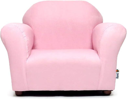 New Keet Roundy Toddler Armchair with Microsuede Upholstery (Pink)