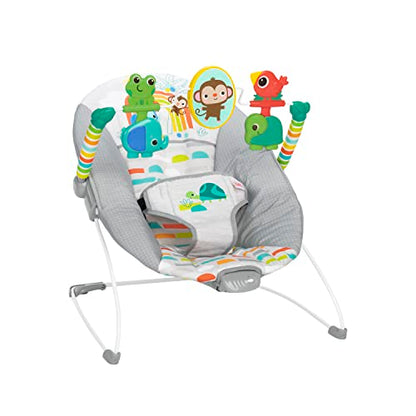 New Bright Starts Playful Paradise Comfy Baby Bouncer Seat (Unisex, 0-6 Months)