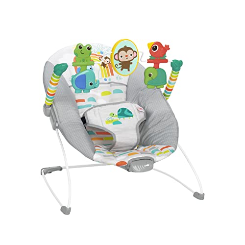New Bright Starts Playful Paradise Comfy Baby Bouncer Seat (Unisex, 0-6 Months)