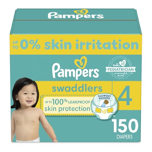 New Pampers Swaddlers Diapers - Size 4, One Month Supply (150 Count)