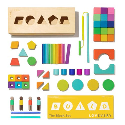 New LOVEVERY | The Block Set | Solid Wood Building Blocks and Shapes