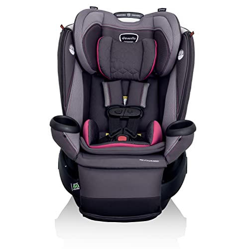 New Evenflo Revolve360 Extend All-in-One Rotational Car Seat (Rowe Pink)