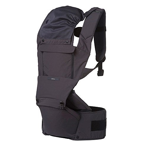 New ÉCLEVE Pulse Hip Seat Baby Carrier - Ultimate Comfort, 9 Position, Front & Back Carry, US Safety Certified, Up to 45 lbs, Charcoal Grey