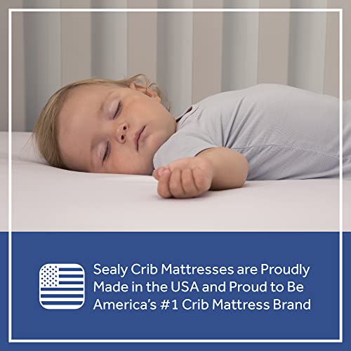 New Sealy Baby Stargazer Premium 2-Stage Dual Firmness Waterproof Baby Crib Mattress