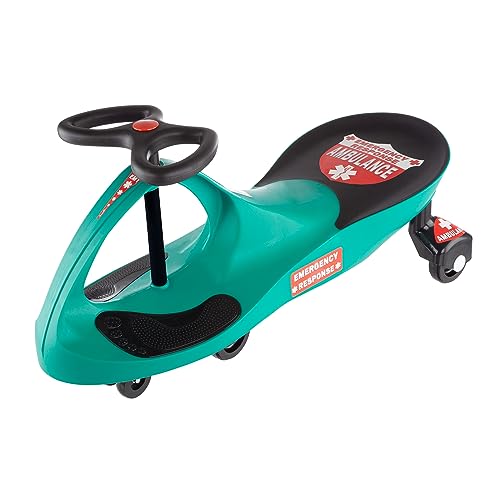 New Wiggle Car - Ambulance Ride on Toy for Ages 3 Years and Up (Green)