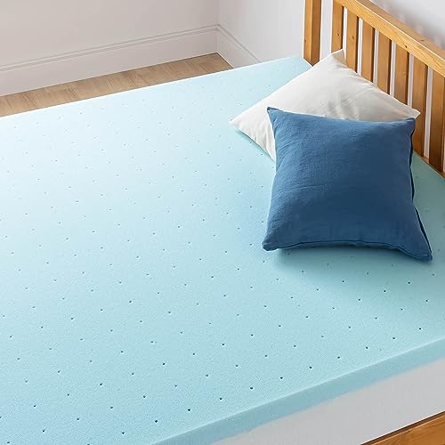 New Best Price Mattress 2-inch Ventilated Gel Memory Foam Topper (Full - Blue)