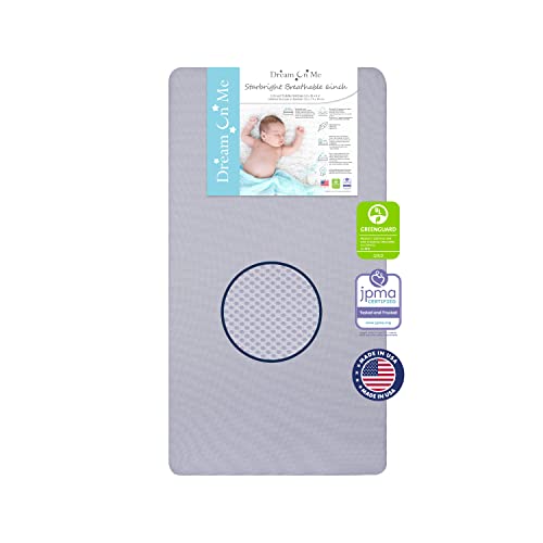 New Dream On Me Starbright Crib & Toddler Mattress - Breathable Fiber, Greenguard Gold, Periwinkle