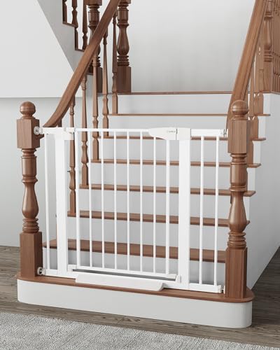 New Cumbor 29.7"-40.6" Baby Gate for Stairs, Dog Gate for Doorways