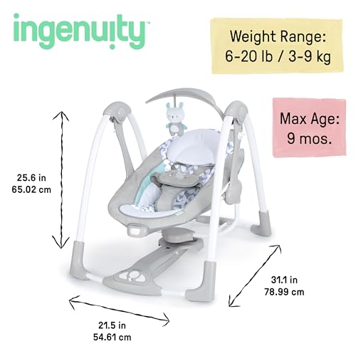 Ingenuity 2-in-1 Baby Swing & Seat, Raylan