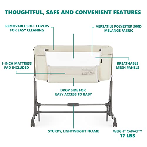 New Dream On Me Zimal Bassinet and Bedside Sleeper (Ivory)