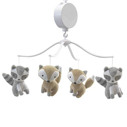 New Bedtime Originals Little Rascals Forest Animals Musical Mobile (Gray/White)