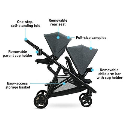 New Graco Ready2Grow 2.0 Double Stroller Features Bench Seat and Standing Platform Options (Rafa)