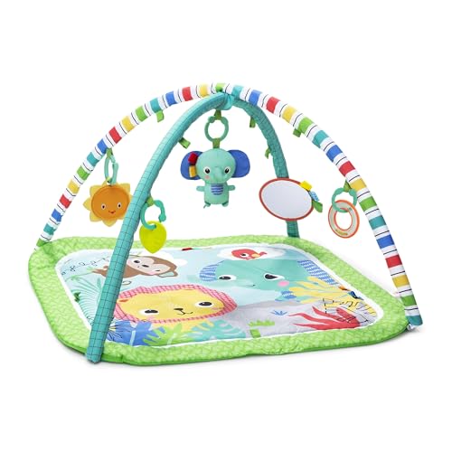 New Bright Starts Wild Wiggles Baby Activity Gym & Play Mat , 18.5” x 29.1” x 29.1” (Green)