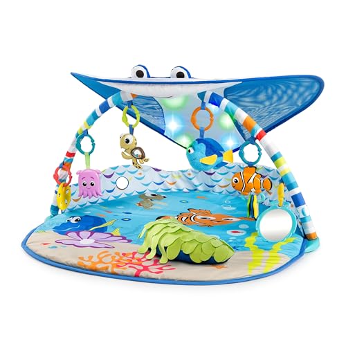 New Bright Starts Disney Baby Finding Nemo Mr. Ray Ocean Lights & Music Gym