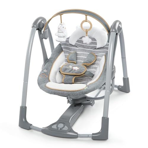 Ingenuity Swing 'n Go Deluxe 5-Speed Baby Swing (Bella Teddy)