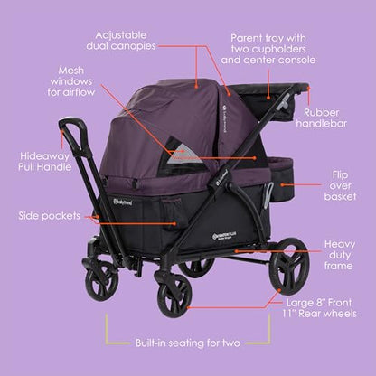 New Baby Trend Navigator Plus 2-in-1 Stroller Wagon (Dash Plum)