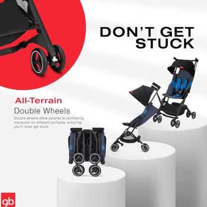 New gb Pockit+ All-Terrain, Ultra Compact Lightweight Travel Stroller (Night Blue)