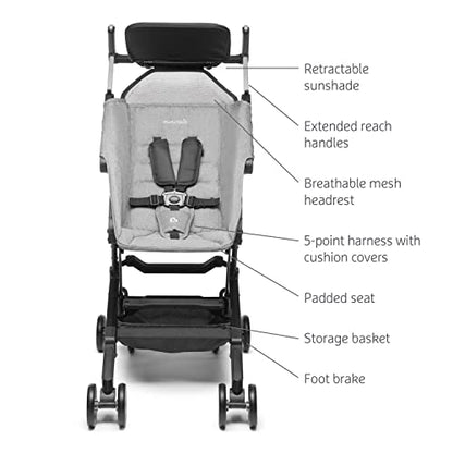 New Munchkin® Sparrow™ Ultra Compact Lightweight Travel Stroller for Babies & Toddlers (Grey)