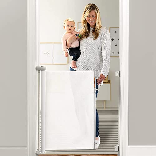 New Momcozy Retractable Baby Gate (33" Tall, Extends up to 55" Wide)