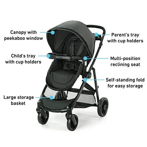 New Graco, Modes Element Travel System Includes Baby Stroller with Reversible Seat (Canter) (Not in original box)