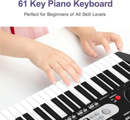 New Keyboard Piano, 61 Key Electric Piano Keyboard for Beginners and Kids